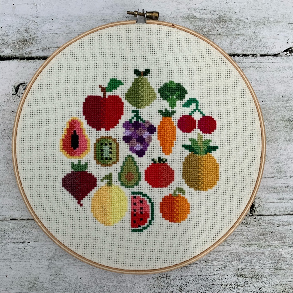 Fruits & veggies cross stitch ๐๐๐ฅฆ๐ - Picture 2 of 8